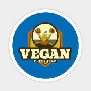 Vegan Cheer Team  – funny banana cartoon character Magnet